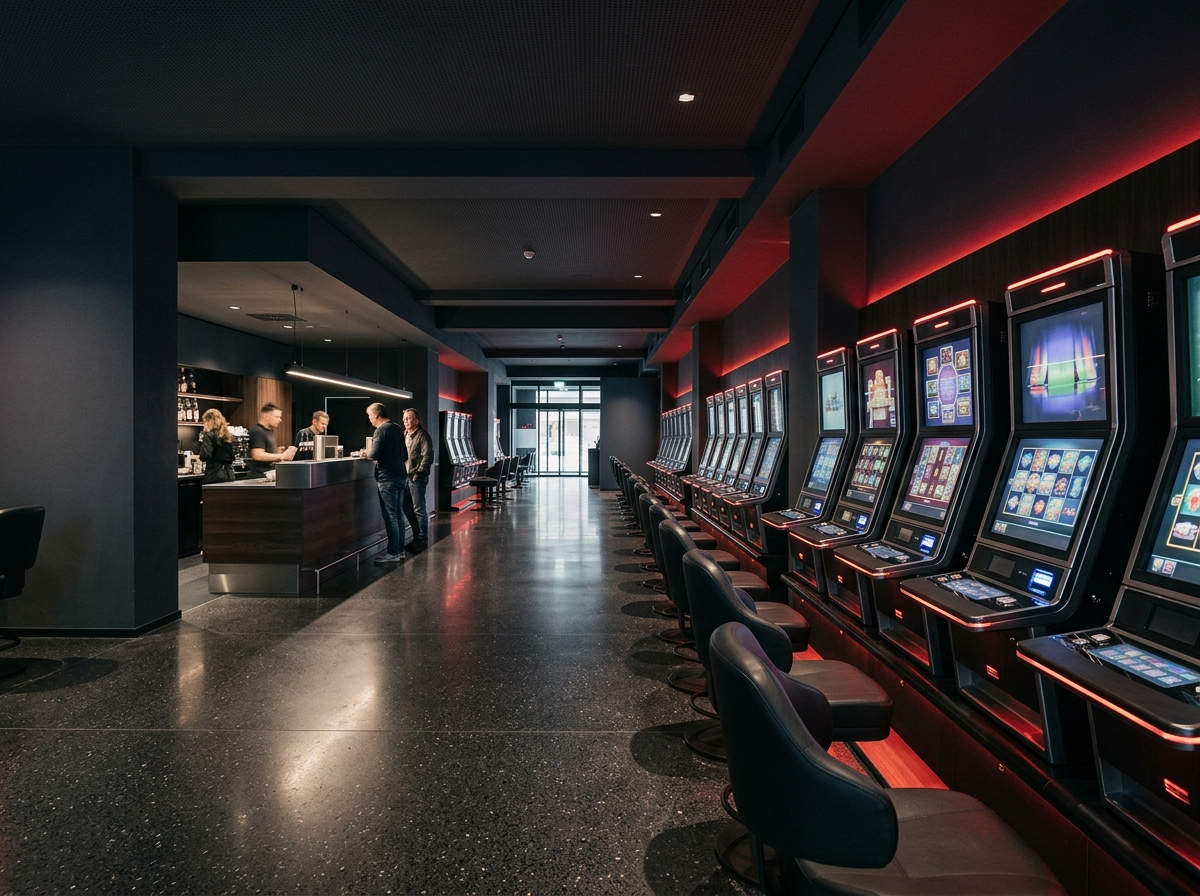 Moderne Spielautomaten in einer SlotHausDE Spielhalle